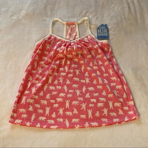 LBH by Hatley Tween Fuchsia Bears Tank Top Pink Size 12 - Picture 6 of 14